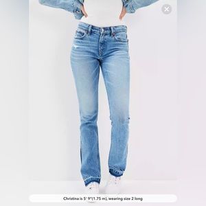 NWT America Eagle Stretch Low-Rise '90s Skinny Kick Jean SZ 2